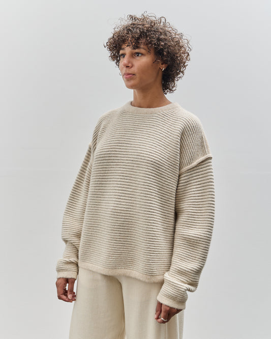 Lauren Manoogian Ottoman Crewneck, Alabaster / Carrara