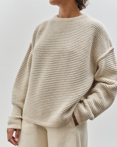 Lauren Manoogian Ottoman Crewneck, Alabaster / Carrara