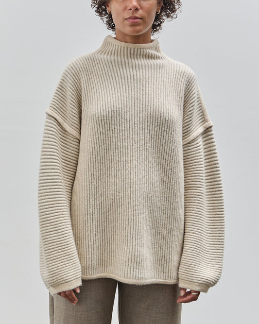 Lauren Manoogian Ottoman Turtleneck, Alabaster / Carrara