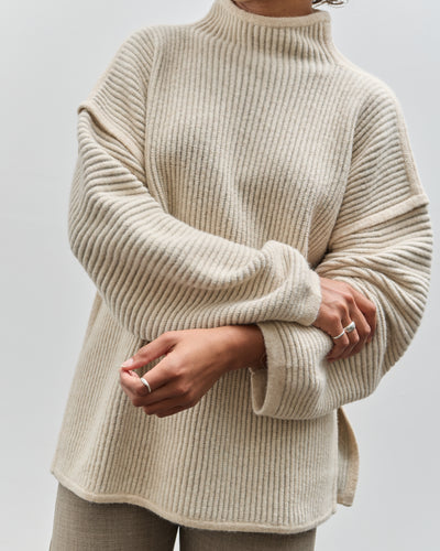 Lauren Manoogian Ottoman Turtleneck, Alabaster / Carrara