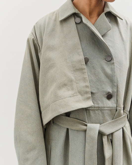 Lauren Manoogian Overlay Trench, Dirty Blue