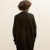 Lauren Manoogian Rib Saddle Cardigan, Black