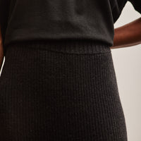 Lauren Manoogian Rib Tube Skirt, Black Melange