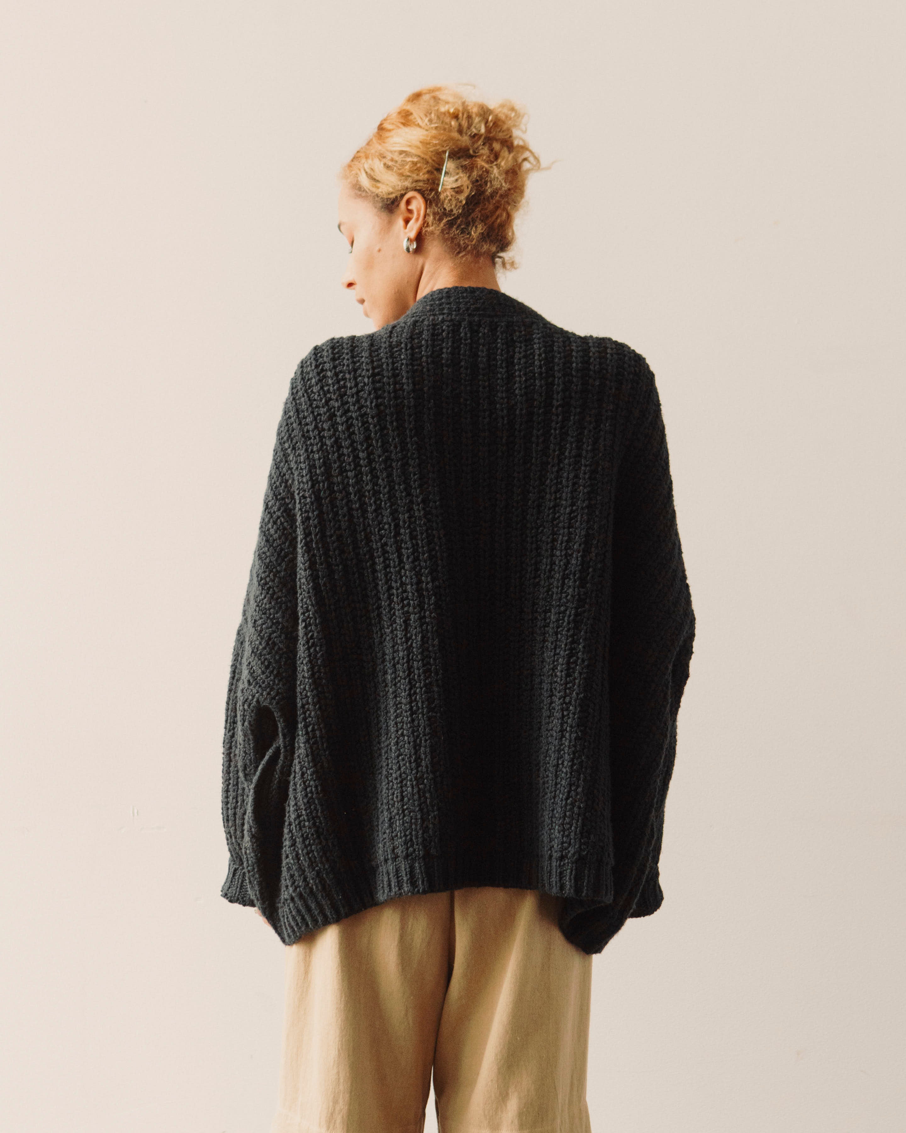 Lauren Manoogian Shaker Cardigan, Black – Glasswing