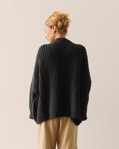 Lauren Manoogian Shaker Cardigan, Black