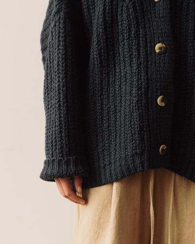 Lauren Manoogian Shaker Cardigan, Black