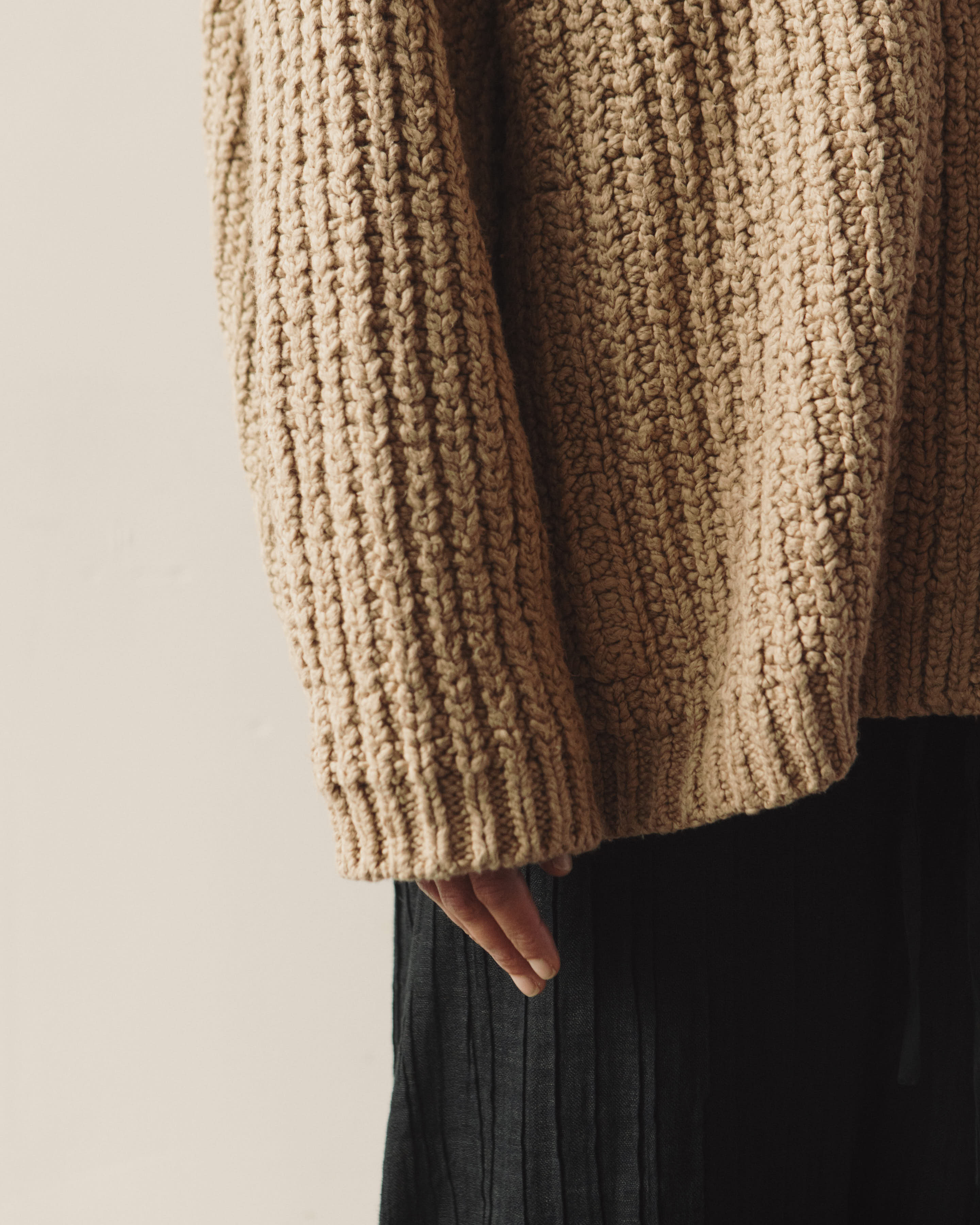 Lauren Manoogian Shaker Cardigan, Taupe – Glasswing