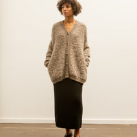 Lauren Manoogian Sherpa Cardigan, Taupe/Granite