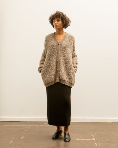 Lauren Manoogian Sherpa Cardigan, Taupe/Granite