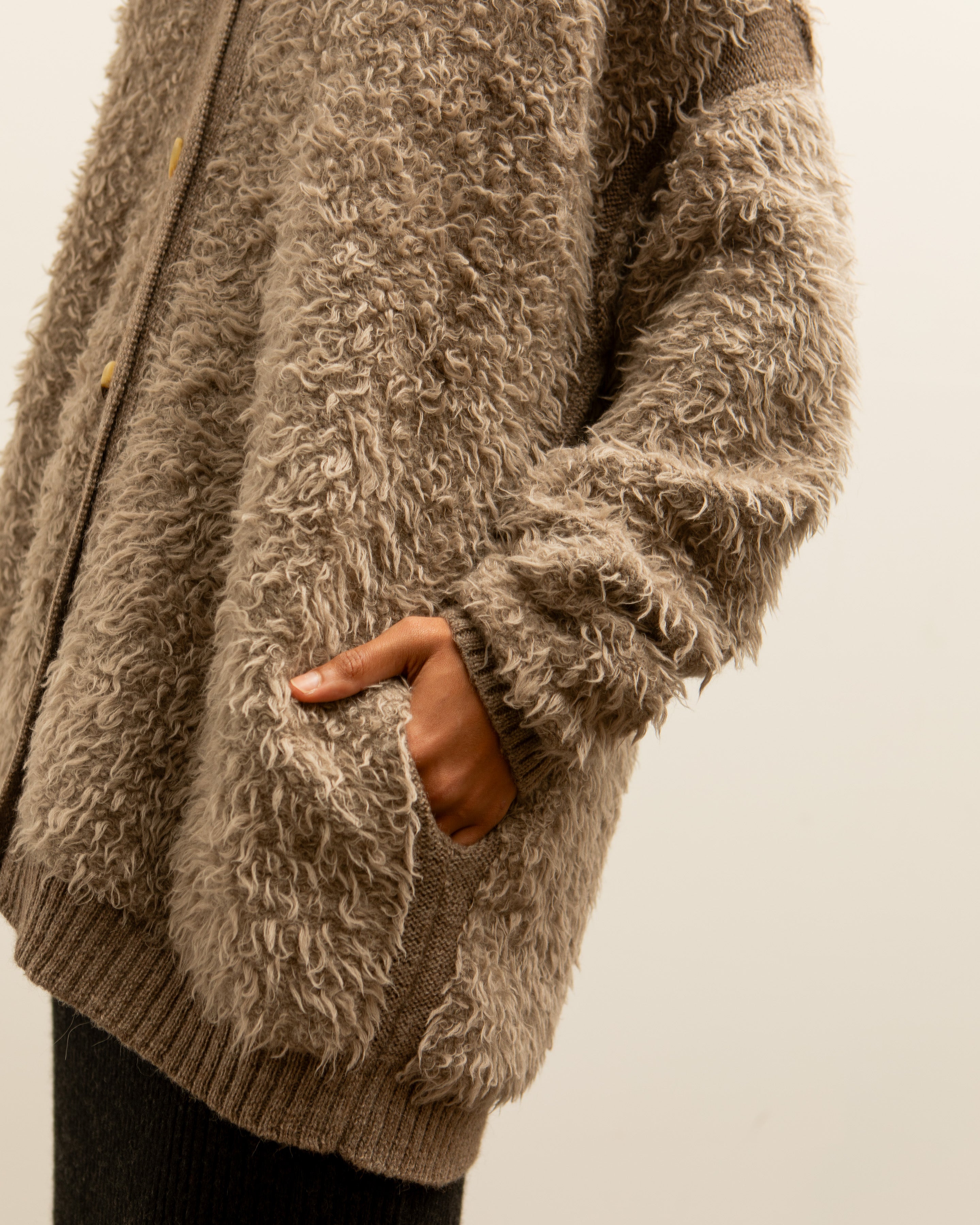 Lauren manoogian sherpa cardigan best sale