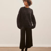 Lauren Manoogian Sherpa Crewneck, Black Melange