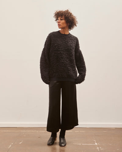 Lauren Manoogian Sherpa Crewneck, Black Melange