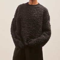 Lauren Manoogian Sherpa Crewneck, Black Melange