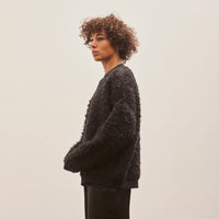 Lauren Manoogian Sherpa Crewneck, Black Melange