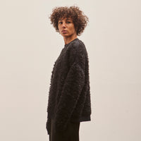 Lauren Manoogian Sherpa Crewneck, Black Melange