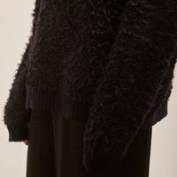 Lauren Manoogian Sherpa Crewneck, Black Melange