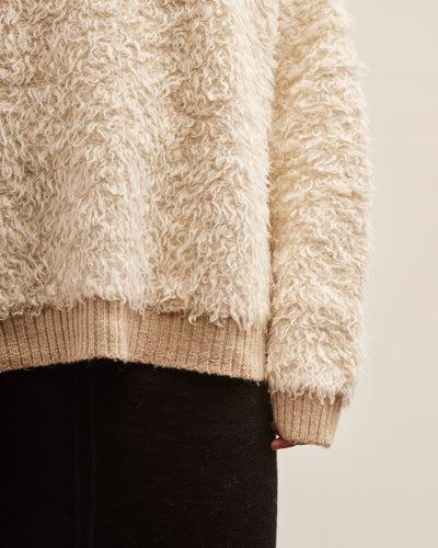 Lauren Manoogian Sherpa Crewneck, Raw White / Antique