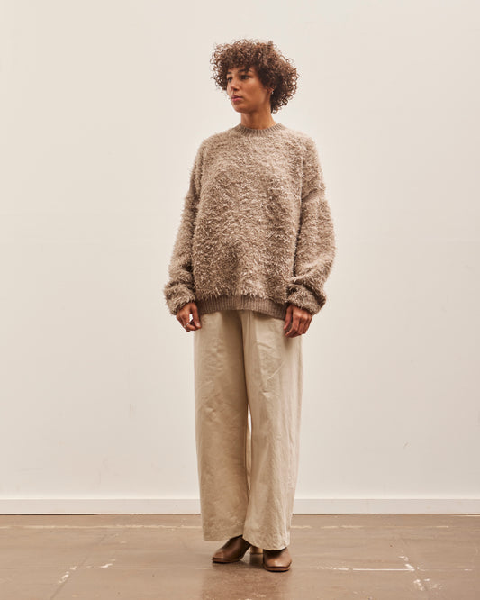 Lauren Manoogian Sherpa Crewneck, Taupe Granite