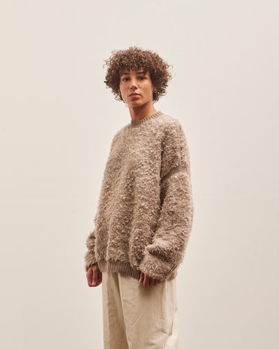 Lauren Manoogian Sherpa Crewneck, Taupe Granite