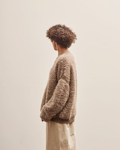 Lauren Manoogian Sherpa Crewneck, Taupe Granite