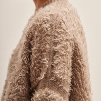 Lauren Manoogian Sherpa Crewneck, Taupe Granite