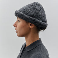 Lauren Manoogian Handknit Purl Roll Hat, Ink