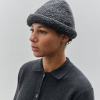 Lauren Manoogian Handknit Purl Roll Hat, Ink