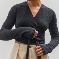 Lauren Manoogian Wrap Cardigan, Black