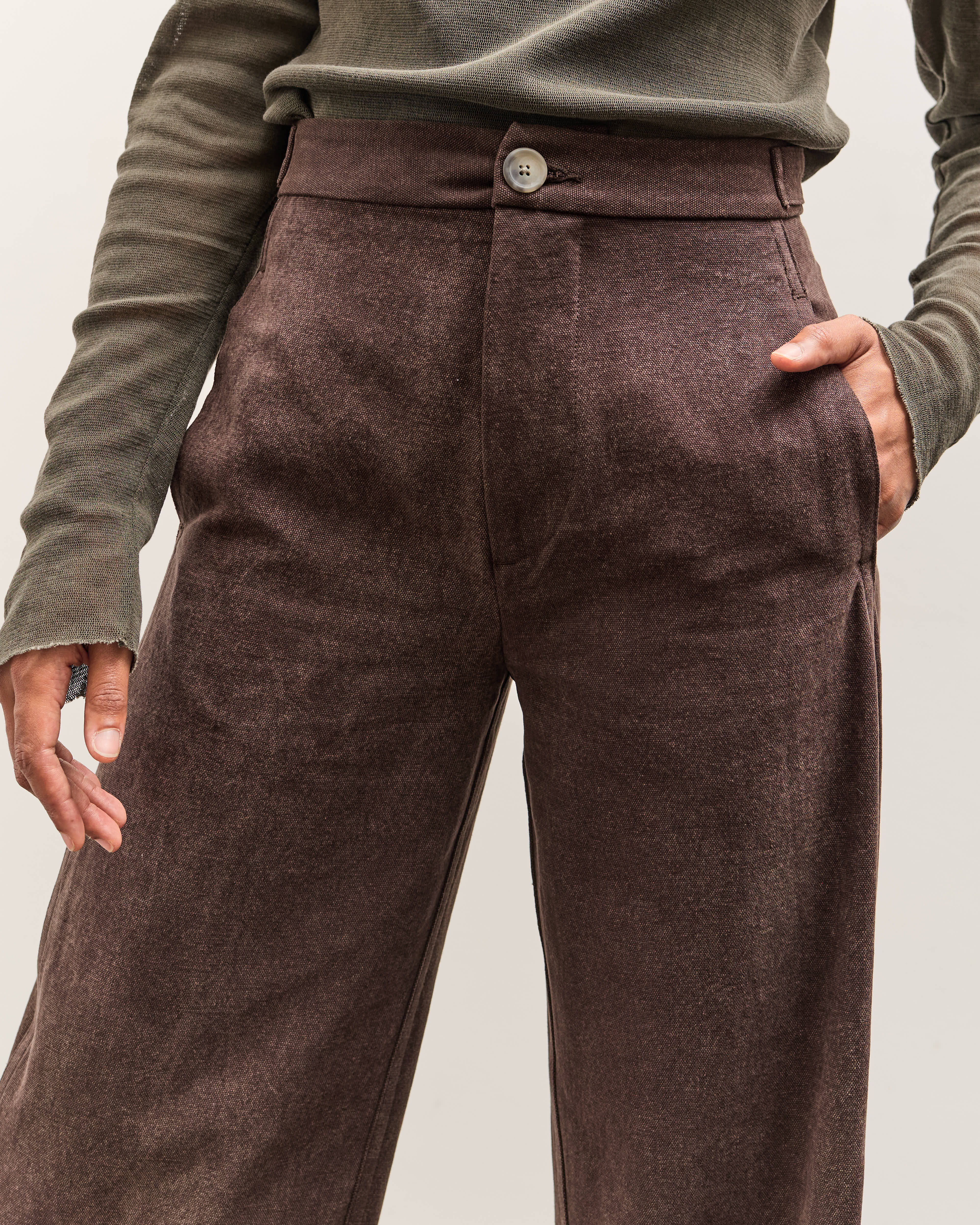 LAUREN MANOOGIAN / リネンパンツ Como Trouser in Loam | Lauren Manoogian | Covet + Lou | Covet + Lou