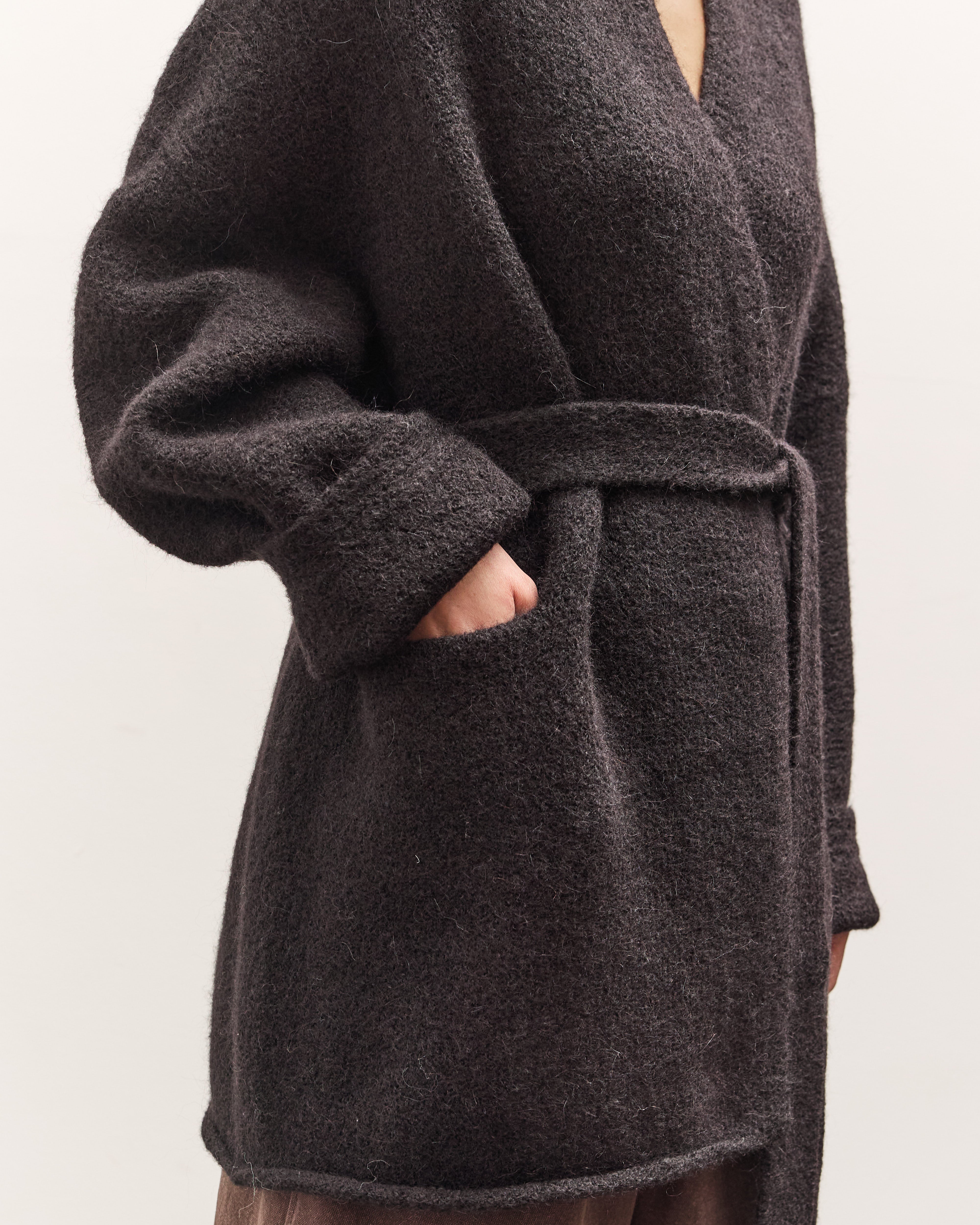 lauren mannogian ワイドカーディガンblack crane Lauren Manoogian Coto Cardigan, Black – Glasswing