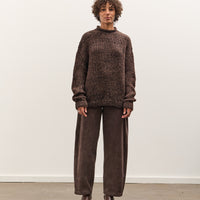 Lauren Manoogian Handknit Paint Rollneck, Black Paint