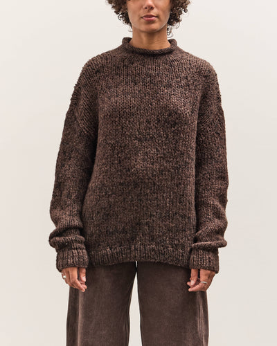 Lauren Manoogian Handknit Paint Rollneck, Black Paint