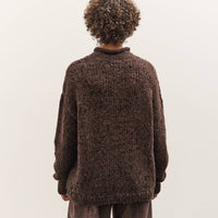 Lauren Manoogian Handknit Paint Rollneck, Black Paint