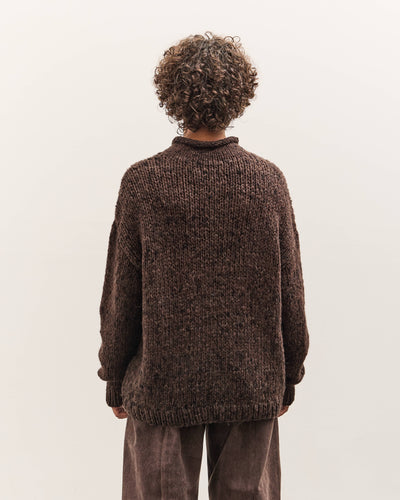 Lauren Manoogian Handknit Paint Rollneck, Black Paint