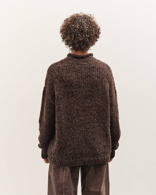 Lauren Manoogian Handknit Paint Rollneck, Black Paint