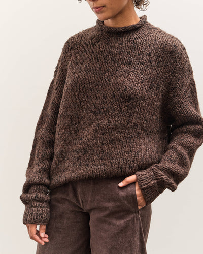 Lauren Manoogian Handknit Paint Rollneck, Black Paint