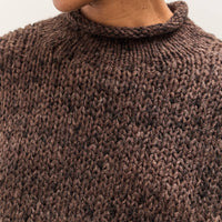 Lauren Manoogian Handknit Paint Rollneck, Black Paint
