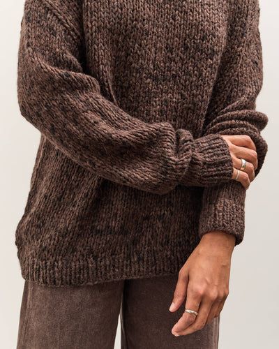 Lauren Manoogian Handknit Paint Rollneck, Black Paint