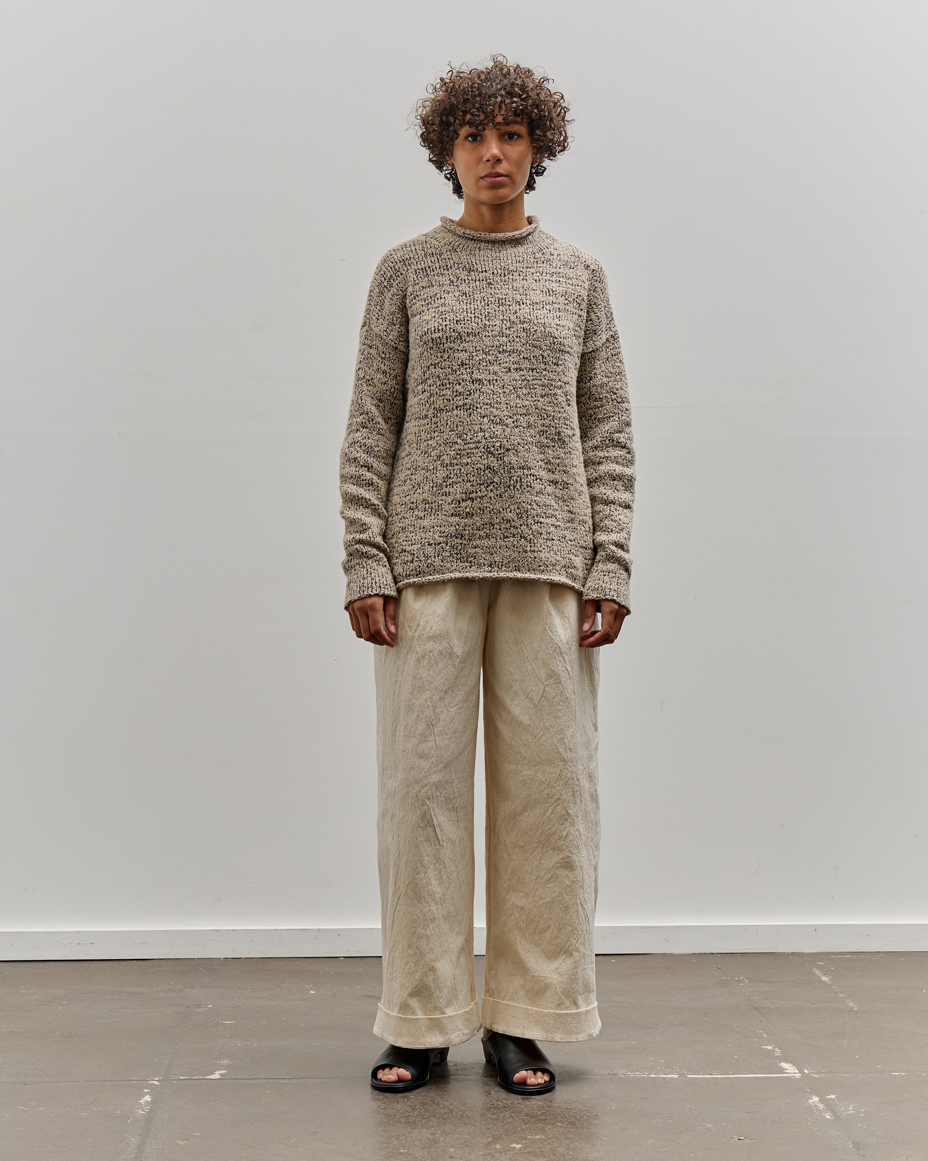 Lauren Manoogian Marl Rollneck Sweater, Sisal Marl – Glasswing