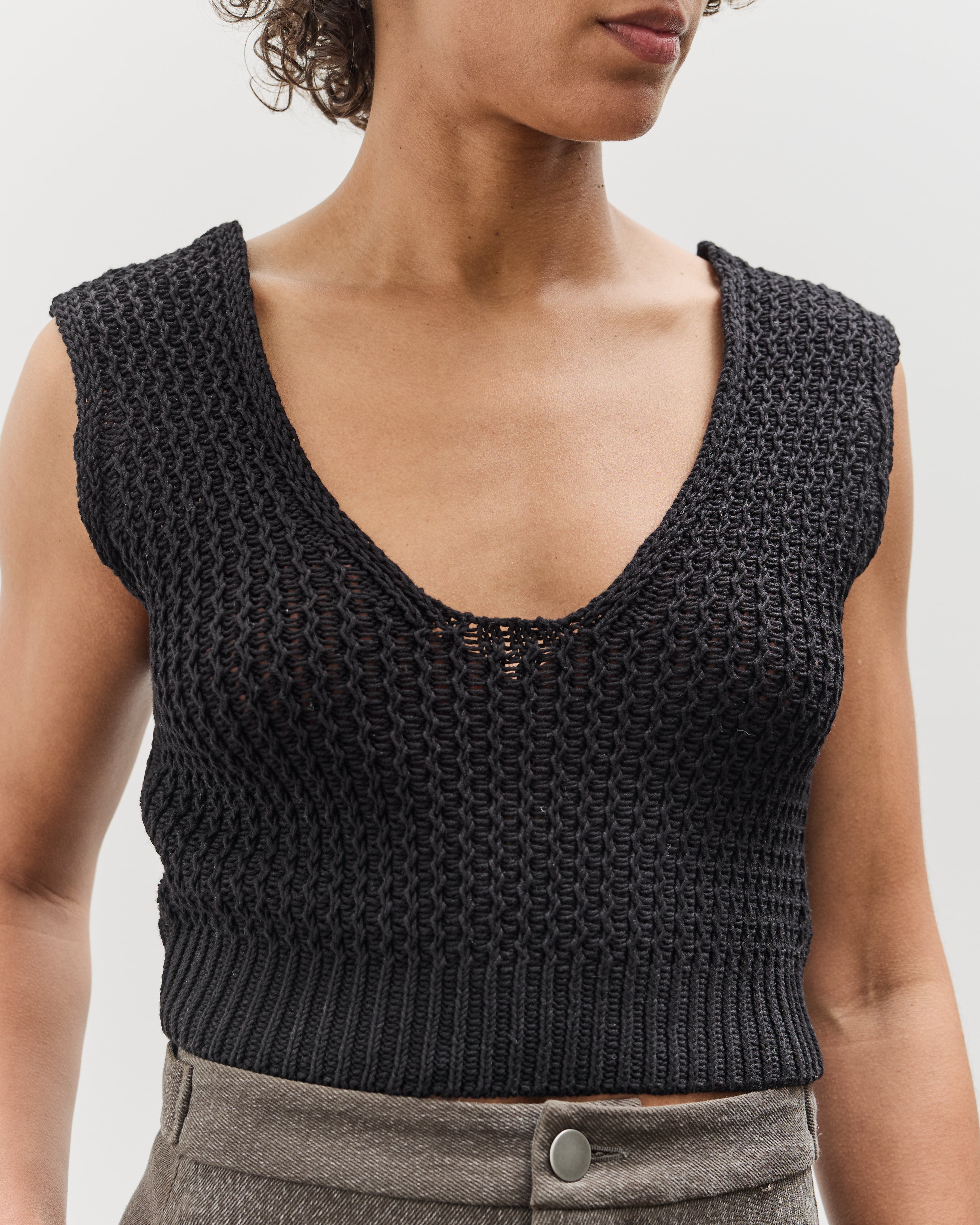 【関税込み】Lauren Manoogian ブラ Lauren Manoogian Drape Halter, Black Melange – Glasswing