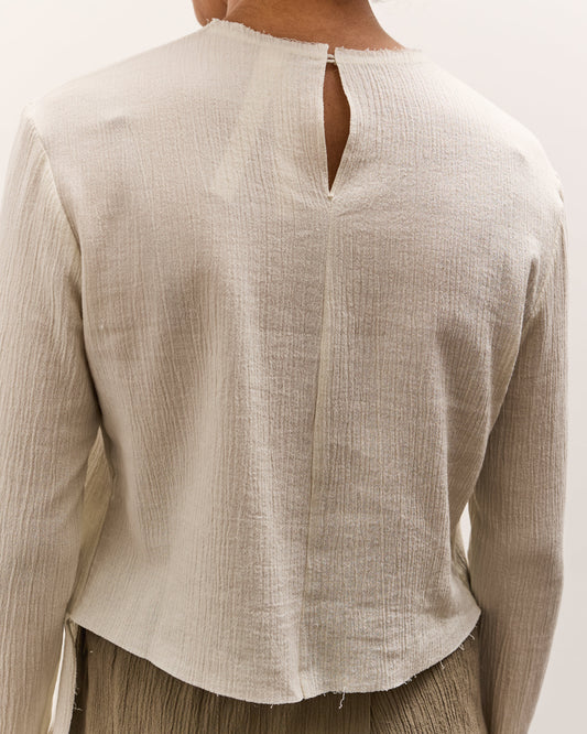 Lauren Manoogian Raw Apron Top, Chalk