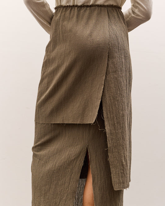 Lauren Manoogian Raw Layer Skirt, Clay