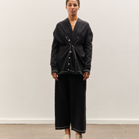 Lauren Manoogian Stitch Button Cardigan, Black Melange