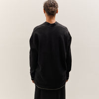 Lauren Manoogian Stitch Button Cardigan, Black Melange