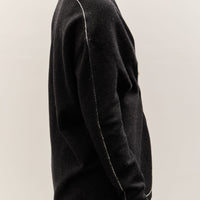 Lauren Manoogian Stitch Button Cardigan, Black Melange