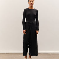 Lauren Manoogian Stitch Fold Pants, Black Melange