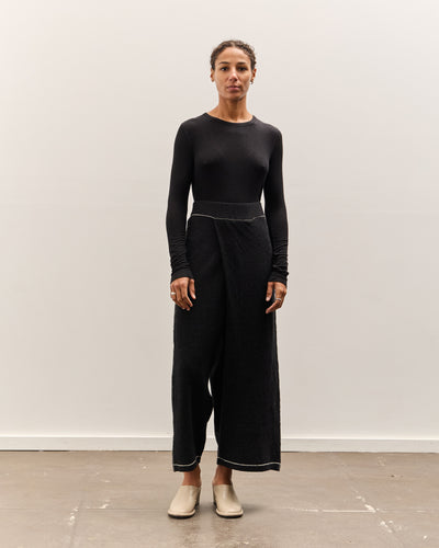 Lauren Manoogian Stitch Fold Pants, Black Melange
