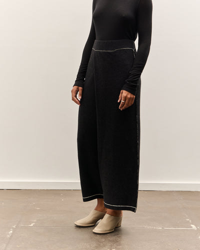 Lauren Manoogian Stitch Fold Pants, Black Melange