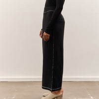 Lauren Manoogian Stitch Fold Pants, Black Melange