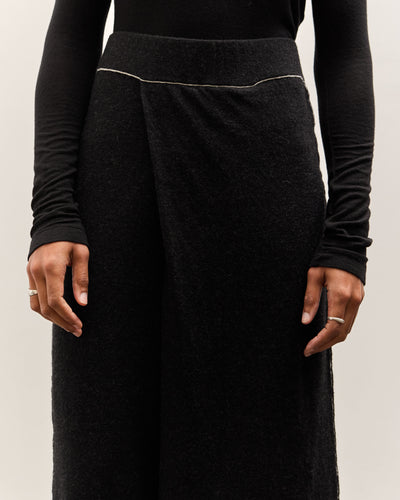 Lauren Manoogian Stitch Fold Pants, Black Melange